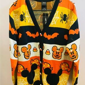 Disney Halloween Cardigan for Women - Orange and Black